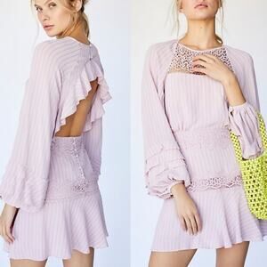 Free People Crush On You Mini Dress lilac